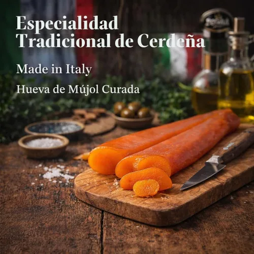 Vista 3 de Smeralda Huevas de salmonete italianas enteras de Cerdeña Tamaño grande de 5 onzas