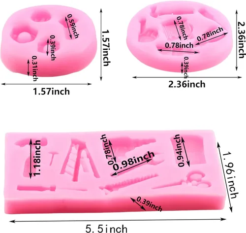 Vista 3 de Mujiang Herramientas de construcción Fondant Moldes de silicona para chocolate Candy Sugarcraft Cupcake Topper Cake Decorating