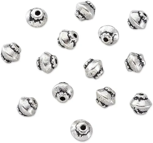 Vista 24 de Megapet - Cuentas espaciadoras de plata antigua estilo tibetano para fabricación de joyas, Metal
