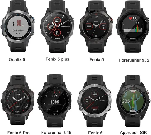 Vista 3 de ISABAKE Correa de reloj para Garmin Forerunner 935/945/955/965/745, pulsera de repuesto de silicona de 0.866 in para Fenix 5 Plus/Fenix 6