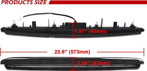Vista 6 de Luz de freno trasera LED de 3er tercer foco para Scion tC 05-10, Juego de luz de freno de montaje alto central trasera con lente ahumada