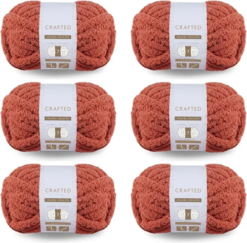 Vista 29 de Crafted By Catherine Hilo de Chenille Grueso - Paquete de 2 (8 oz / 227 g, 31.7 Yardas Cada Madeja), Beige, Calibre 7 Jumbo