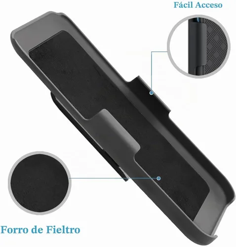Vista 4 de Fingic Funda compatible con iPhone 13 Pro Max con clip para cinturón