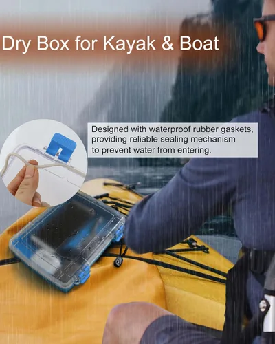 Vista 4 de Caja seca impermeable Caja de almacenamiento hermética Caja de secado impermeable para kayak y barco Contenedores impermeables Caja