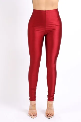 Vista 3 de TOO HOT FASHIONS Leggings elásticos para mujer, elásticos, ajustados, brillantes, de neón, activos, yoga, pilates, club, fiesta, tiro alto