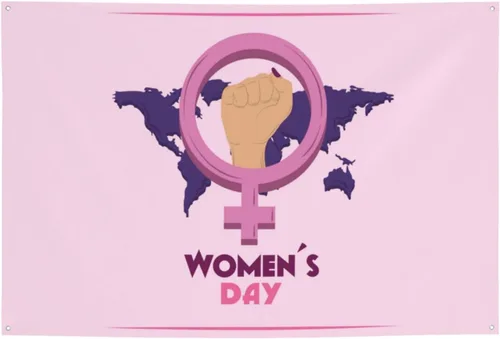 Vista 9 de Día de la Mujer Marzo es el Mes de la Historia de la Mujer Pancarta de 70 x 35 pulgadas Fondo de fotografía de fiesta de vacaciones