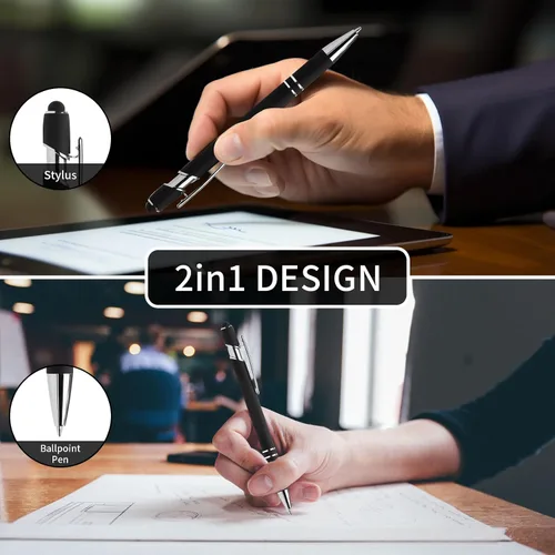 Vista 4 de Bolígrafos personalizados con lápiz capacitivo, bolígrafos personalizados impresos con tu logotipo o mensaje, ideales para regalos, promociones