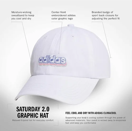 Vista 48 de adidas Gorra ajustable relajada Saturday para mujer