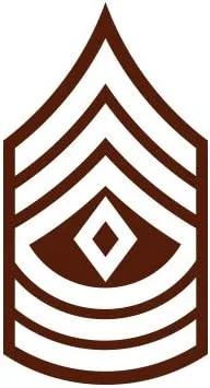 Vista 4 de E-8 Primer corte sargento Rank US Army – Adhesivo – Die 1sg or-8, Azul