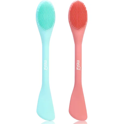Vista 8 de MSQ 3 cepillos de labios, cepillo de silicona de doble extremo, cepillo exfoliante de labios para hombres y mujeres, cepillo suave de doble cara