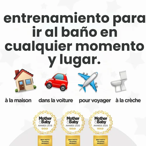 Vista 6 de My Carry Potty - Orinal de viaje para niños de 18 meses a 3 años, gato Gato Blanco