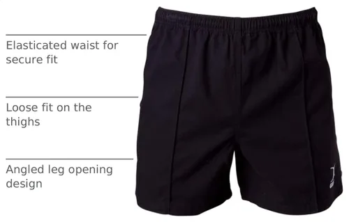 Vista 4 de Gilbert Kiwi Pro - Pantalón corto de rugby Negro