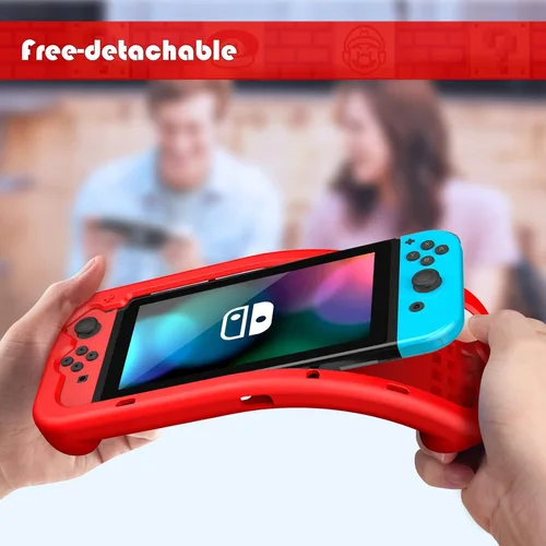 Vista 5 de KENOBEE Funda de silicona y funda de transporte compatible con Nintendo Switch 2017