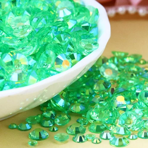 Vista 9 de 3000 diamantes de imitación de parte trasera plana, diamantes de imitación AB de parte trasera plana rosa claro para manualidades, gemas