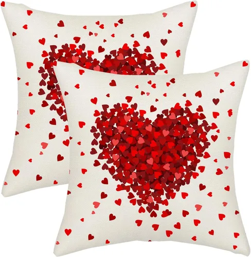 Vista 17 de Juego de 2 fundas de almohada para el 4 de julio, 16 x 16 pulgadas, Día de la Independencia, Día de los Caídos, decoración al aire libre, almohadas