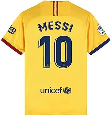 Vista 4 de Messi Barcelona Jersey #10 Camiseta de fútbol 2019-2020 Temporada Home Soccer Shirt FC Camisa para niños