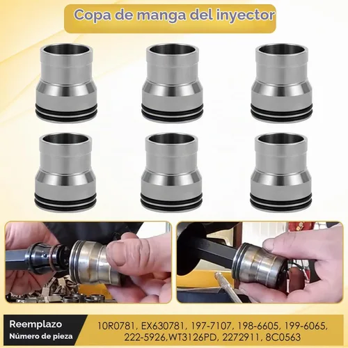 Vista 6 de Yoursme Herramienta de instalación de extracción de copa de manga inyector con kit de piezas para Caterpillar Cat 3126B C7 C9 con inyectores