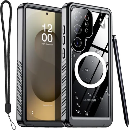 Vista 16 de AICase para Samsung Galaxy S24 Funda impermeable transparente con protector de pantalla incorporado, a prueba de nieve, polvo, golpes, certificación