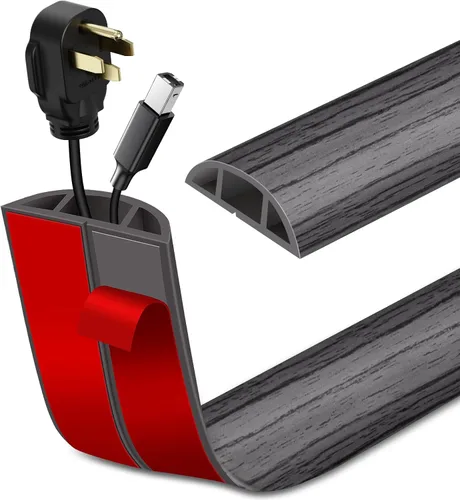 Vista 19 de Cubierta de Cable para Piso Autoadhesiva Ocultador de Cables Cubiertas de Cable de Extensión para Piso Protector de Cable de Alimentación para Piso