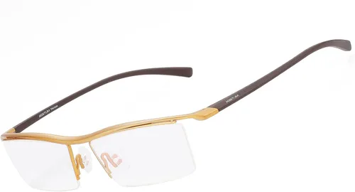 Vista 9 de Agstum Gafas de negocios sin montura de titanio puro, lentes transparentes