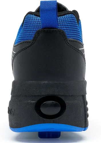 Vista 5 de Zapatos deportivos con ruedas para niños y niñas, calzado unisex con tacón con ruedas, tenis deportivos de primera calidad para niños y niñas
