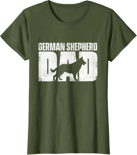 Vista 91 de Camiseta de pastor alemán para el día del padre del dueño de perros caninos, Negro