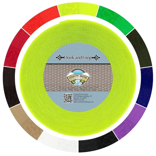 Vista 5 de Country Brook Design Cierre de velcro no adhesivo de 1 pulgada (beige, 5 yardas)