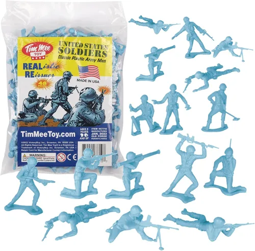 Vista 18 de TimMee Soldados de plástico del ejército - 48 figuras de juguete de soldados negros - Fabricado en EE. UU