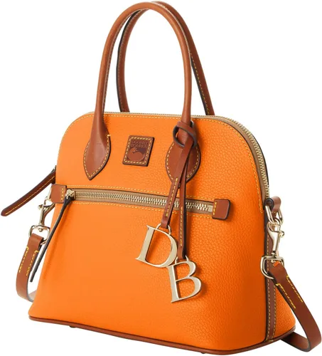 Vista 2 de Dooney & Bourke Bolso de mano, bolso de mano con cúpula de grano de guijarros - Clementine, Naranja