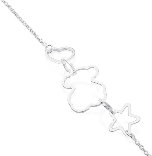 Vista 2 de TOUS New Silueta Pulsera de eslabones y cadena de plata 925
