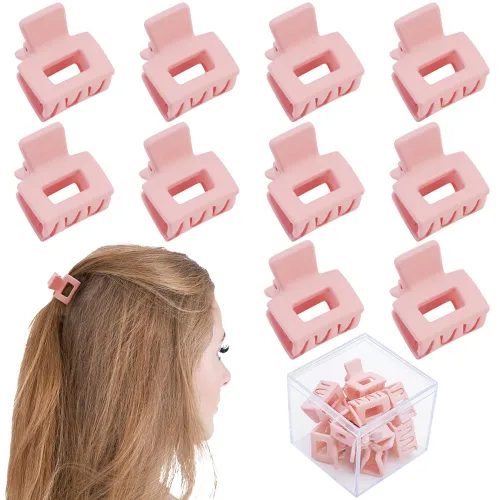 Vista 11 de Ahoney 10 pinzas pequeñas para el cabello para mujeres y niñas, clips de mandíbula mate de 1 pulgada para cabello fino, grueso y mediano, pasadores