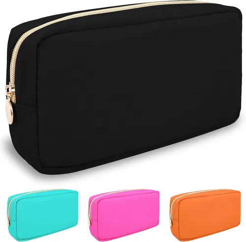 Vista 52 de izuzta Nylon Lager Pequeño Slim Mini Maquillaje Bolsa Organizador, Beige, Viajes