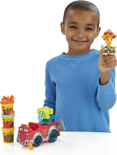 Vista 3 de Play-Doh Town camión de bomberos