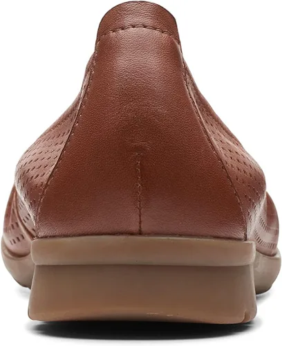 Vista 3 de Clarks Jenette Ease para mujer, Bronceado Cuero