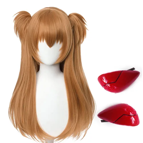 Vista 22 de Aicos Power Cosplay peluca larga naranja recta Cosplay pelucas con Poder naranja