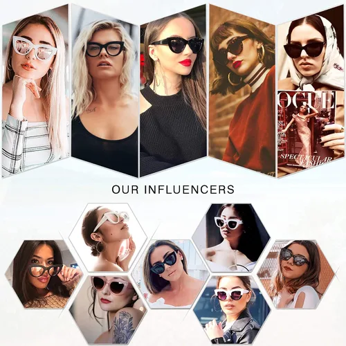 Vista 3 de SOJOS Retro Small Vintage Cat Eye Sunglasses for Women Cute Fashion UV400 Sunnies SJ2939