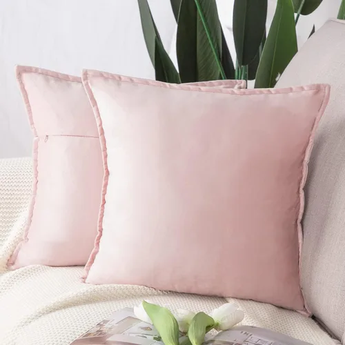 Vista 27 de MADIZZ Juego de 2 fundas de almohada decorativas de terciopelo súper suave con borlas, estilo de lujo, funda de almohada para sofá y dormitorio