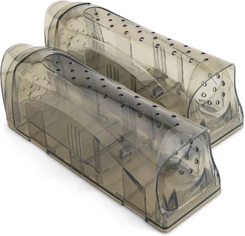 Vista 3 de Repete Humane - Trampa para ratas y ardillas, paquete de 6 Atrapa y liberación humana; diseño reutilizable; no mata; seguro para ratas y ardillas