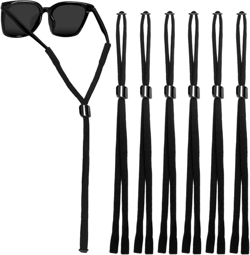 Vista 10 de Correa para gafas (paquete de 6) soporte para gafas, correa de nailon elástico suave para hombres y mujeres