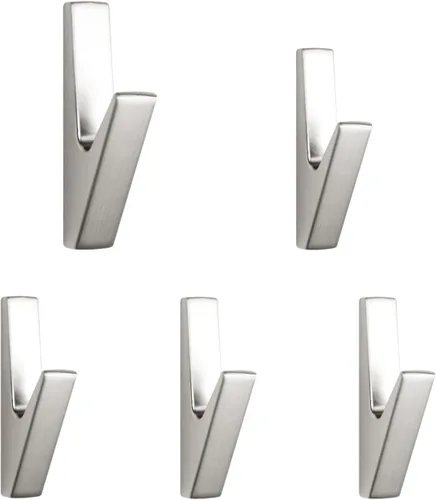 Vista 10 de Paquete de 5 ganchos para abrigos, ganchos de pared, ganchos para abrigos de montaje en pared, soporte de ganchos de pared de metal para colgar