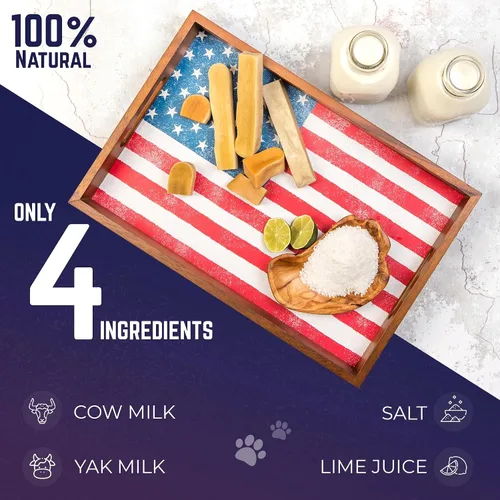 Vista 3 de Devil Dog Pet Co. Himalayan Yak Cheese - Masticables para perros, pequeños, paquete de 4, 100% naturales y saludables, sin lactosa, golosinas