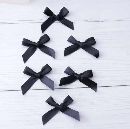 Vista 4 de Sowaka 50 lazos de satén con lazo, suministros de flores para regalo, envoltura, álbumes de recortes, decoración, costura, manualidades, Navidad