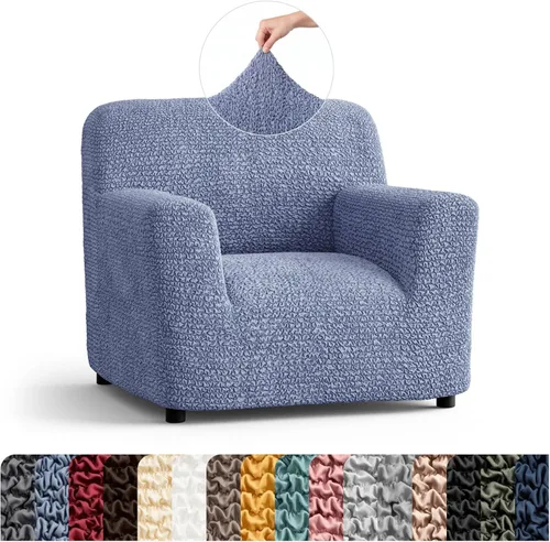 Vista 20 de PAULATO BY GA.I.CO. Funda para Silla - Funda para Sillón - Funda para Sillón - Funda de Tela Suave - Protector de Muebles Elegante de Ajuste Ceniza