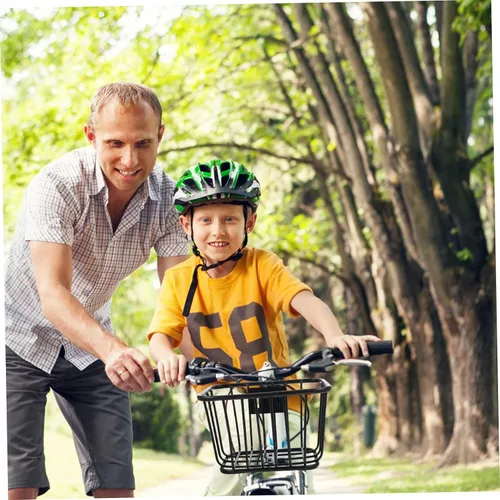Vista 7 de Cesta de hierro para bicicleta, cesta delantera de bicicleta, contenedor de bicicleta, accesorios para bicicleta de montaña, cesta para manillar