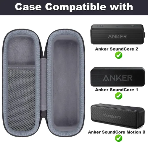 Vista 2 de co2CREA Anker SoundCore A3102 AK-A3102011 bocina portátil Bluetooth para exteriores con bolsa de transporte resistente Negro