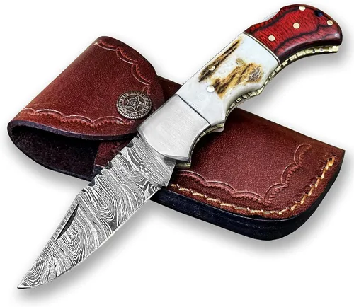 Vista 11 de Cuchillo plegable de bolsillo de acero de Damasco personalizado, regalo personalizado para marido, papá, novio, regalos de padrinos de boda, regalos