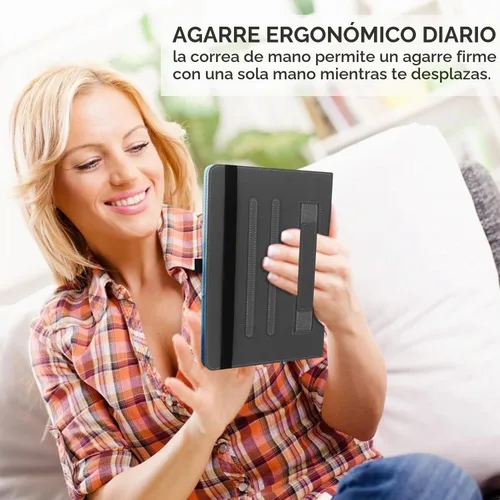 Vista 4 de HGWALP Funda universal para tablet de 9, 9.7, 10.1, 10.2, 10.5, 10.9 y 11 pulgadas, funda para tablet con múltiples ángeles de visión con correa