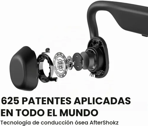 Vista 5 de Aftershokz OpenMove (renombrado como Shokz OpenMove) Auriculares inalámbricos Bluetooth de conducción ósea abierta, incluye paquete