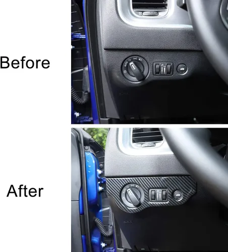 Vista 6 de Voodonala Panel de control del interruptor de los faros delanteros para Dodge Challenger 2015-2025 y Dodge Charger 2010-2025, accesorios interiores