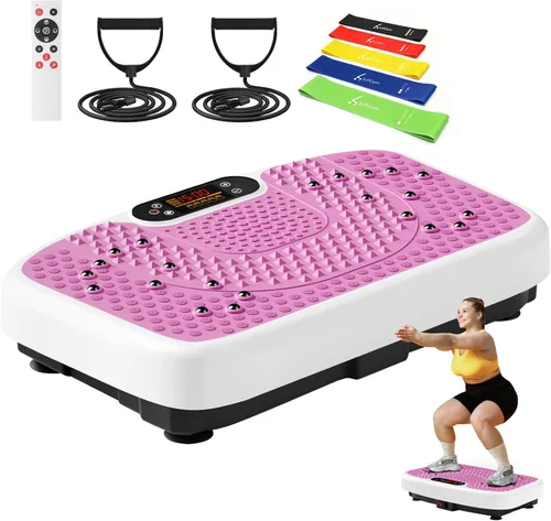 Vista 17 de SoftGym Máquina de ejercicios con placa de vibración para drenaje linfático Negro